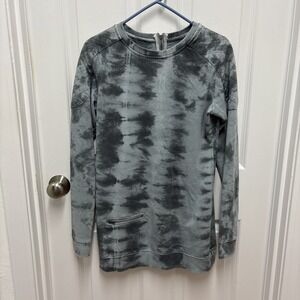 Ruff Hewn Relax Comfy Gray and White Tie Dye Long Sleeve Top - Size Small